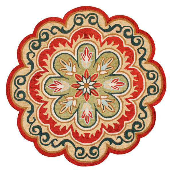 Brandon - Red/Beige