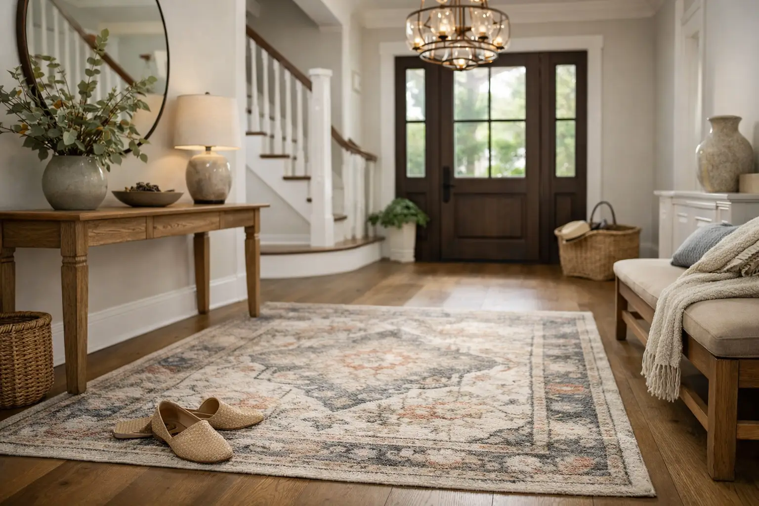 How to Style a Foyer Rug That Feels Right