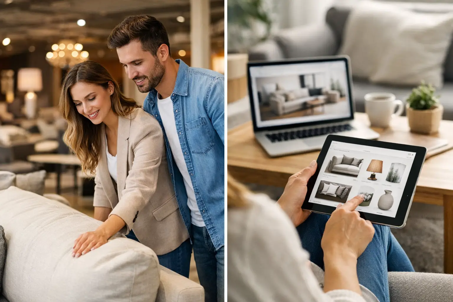 Showroom Shopping Versus Online Decor