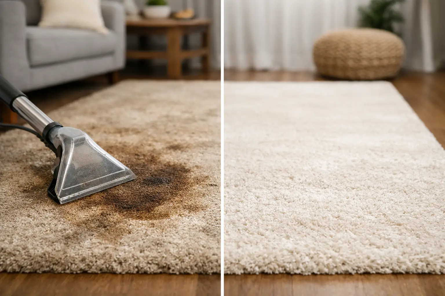 Before and After Rug Stain Removal Results