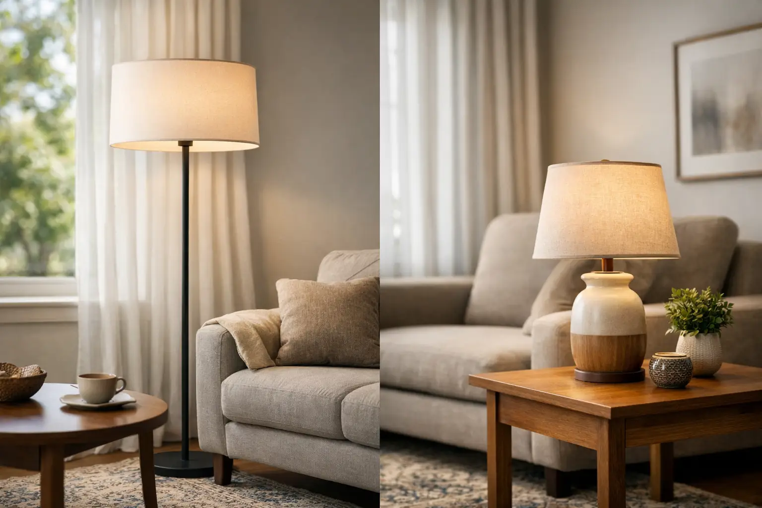 Floor Lamps Versus Table Lamps at Home