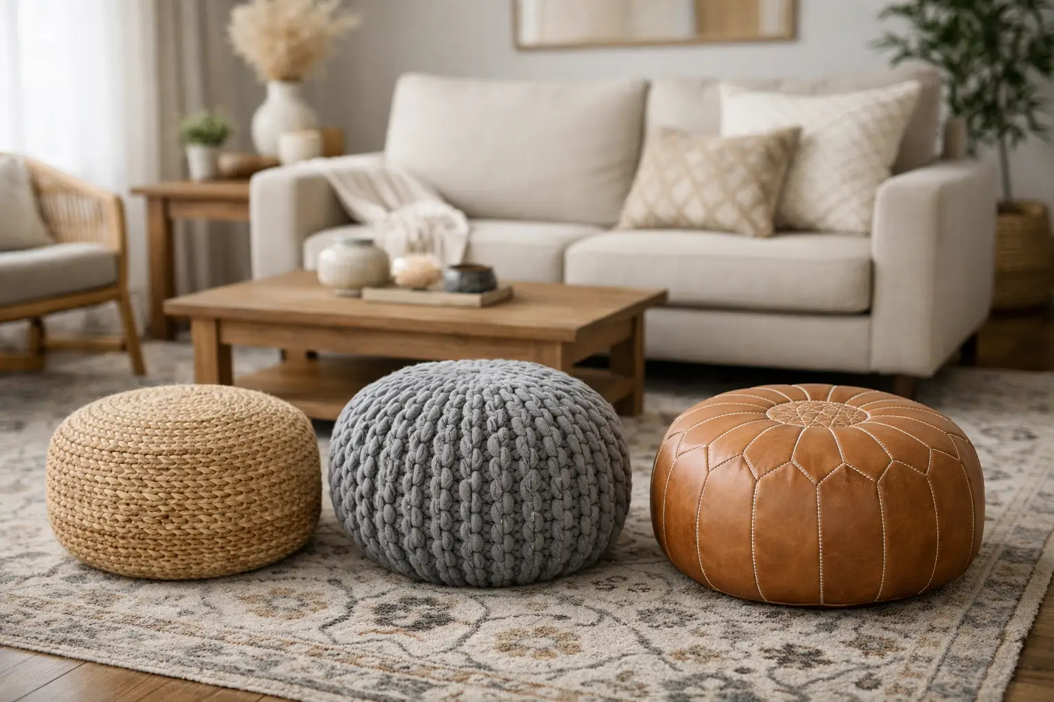 How to Decorate With Poufs at Home