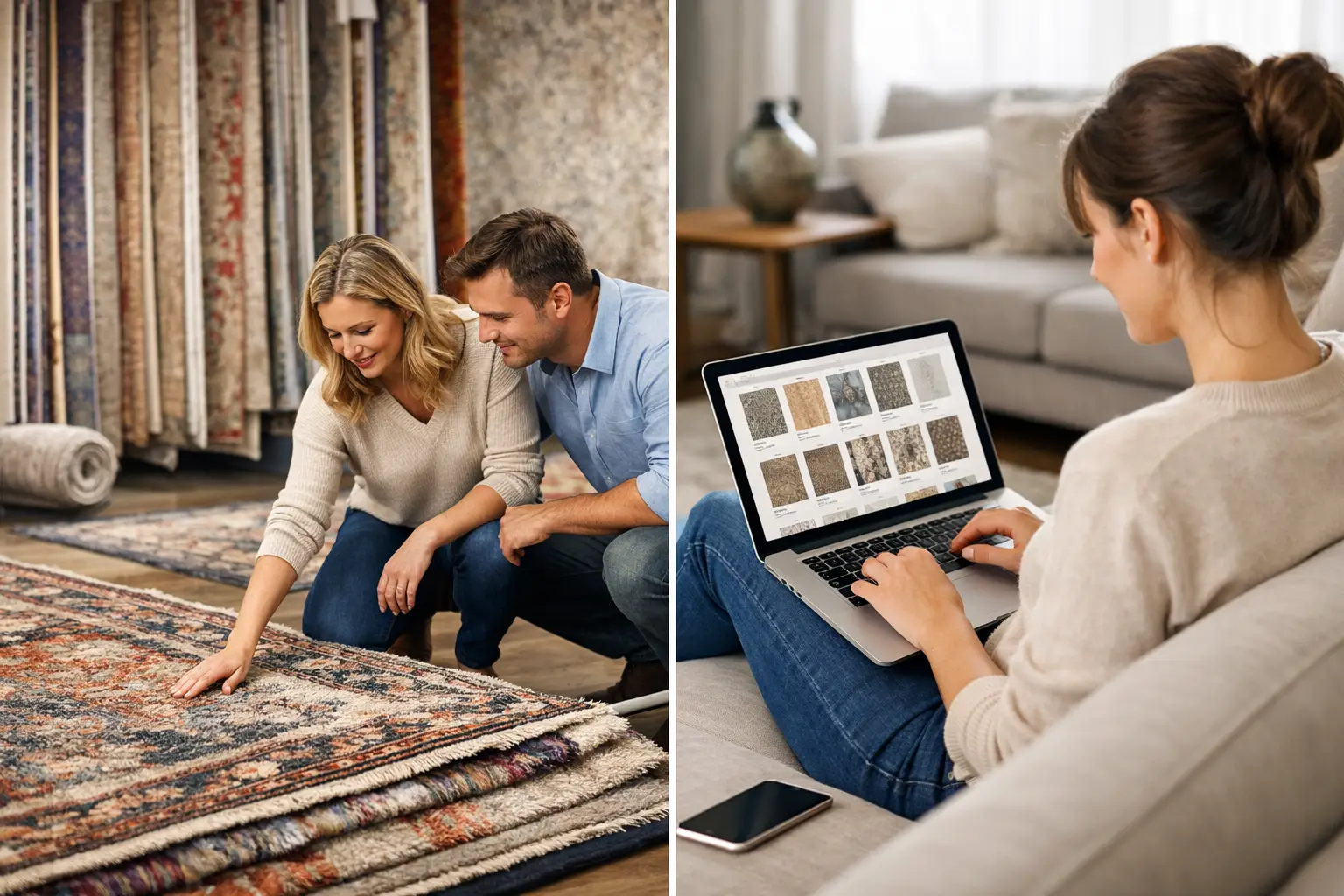 Showroom Rugs Versus Online Rugs Compared