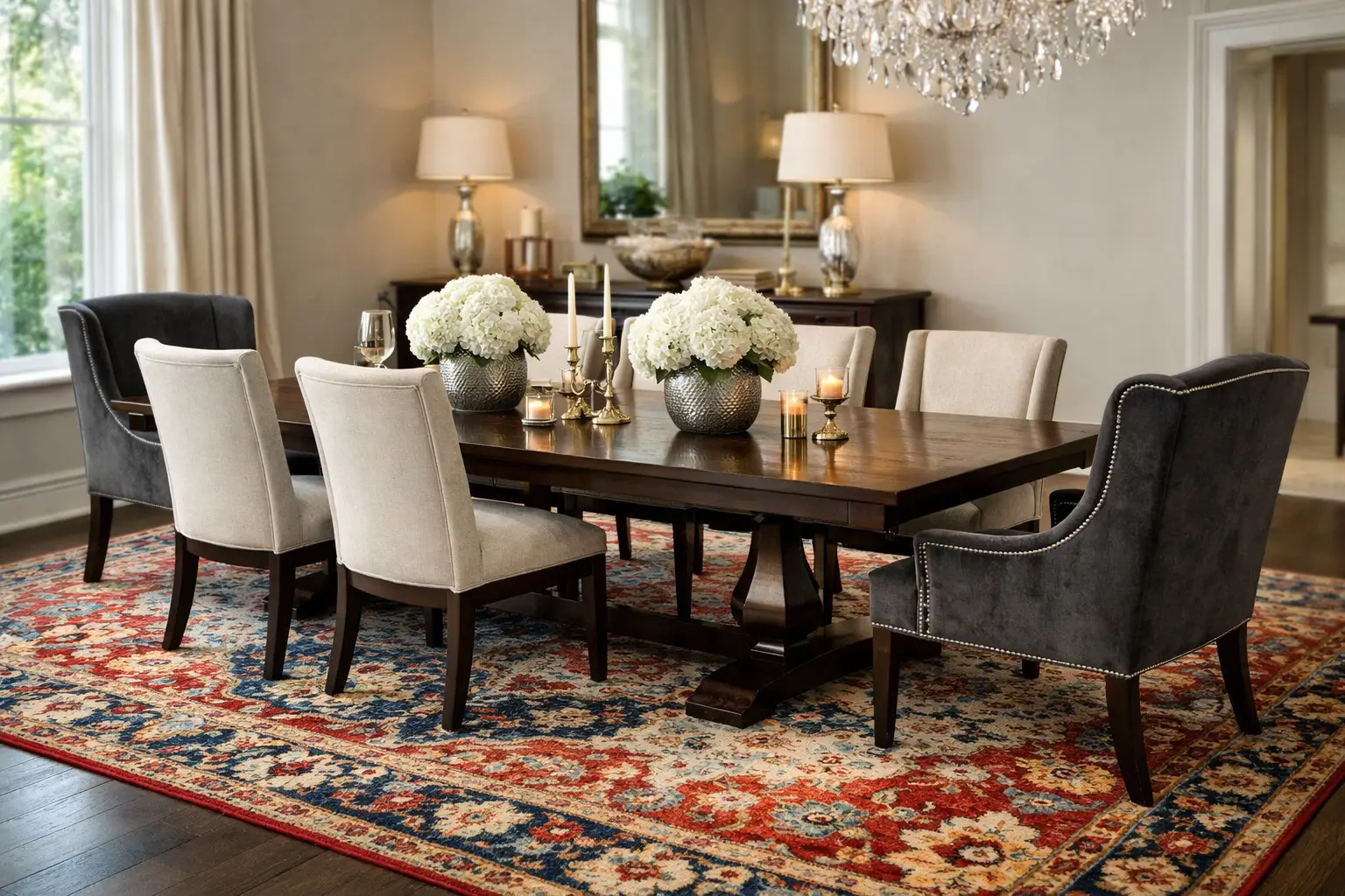 Statement Rugs for Formal Dining Rooms That Work
