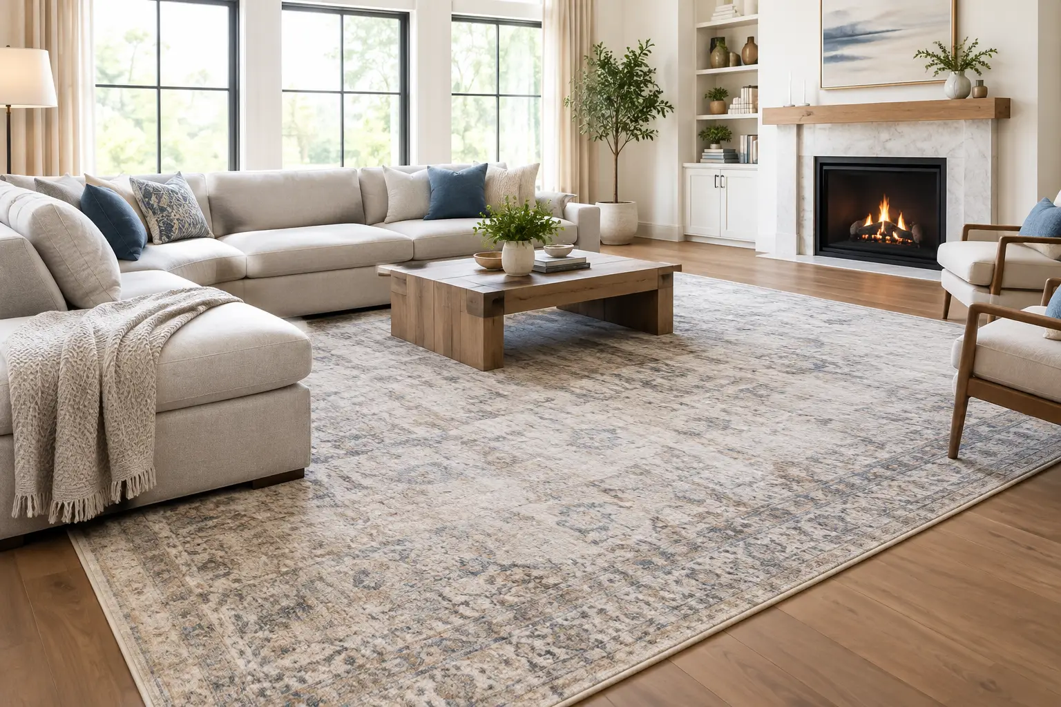 How to Choose a Rug for a Large Living Room