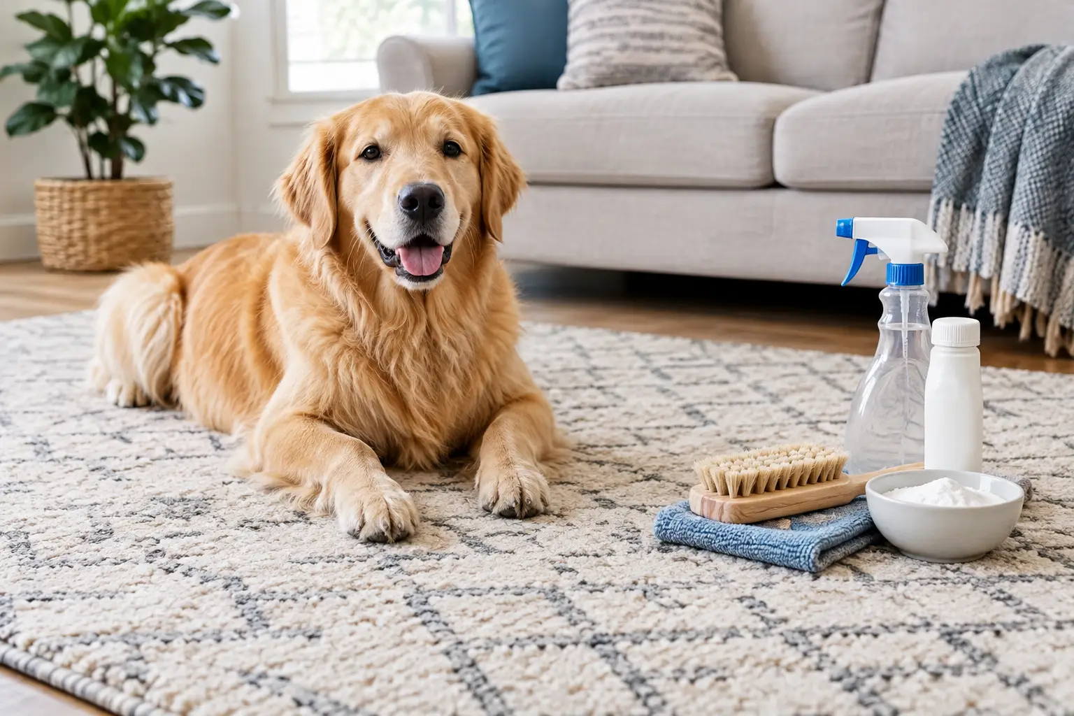 How to Remove Pet Odors From Rugs Safely